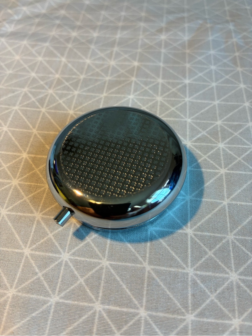 Marble Top 3-Compartment Pill Box/Mirror Compact - Picture 2 of 4